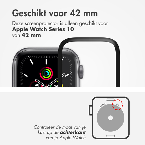 Accezz 2x Screenprotector met applicator Apple Watch Series 10 - 42 mm, afbeelding 2