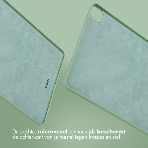 Accezz Liquid Silicone Backcover met penhouder iPad Pro 12.9 (2022) / Pro 12.9 (2021) / Pro 12.9 (2020) Tablethoesje Groen, afbeelding 7