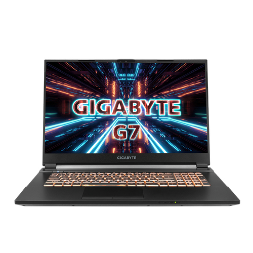 GIGABYTE G7 Intel® Core™ i7 i7-11800H Ноутбук 43,9 cm (17.3") Full HD 16 GB DDR4-SDRAM 512 GB Твердотельный накопитель (SSD) NVIDIA GeForce RTX 3050 Ti Wi-Fi 6 (802.11ax) Windows 11 Home Черный