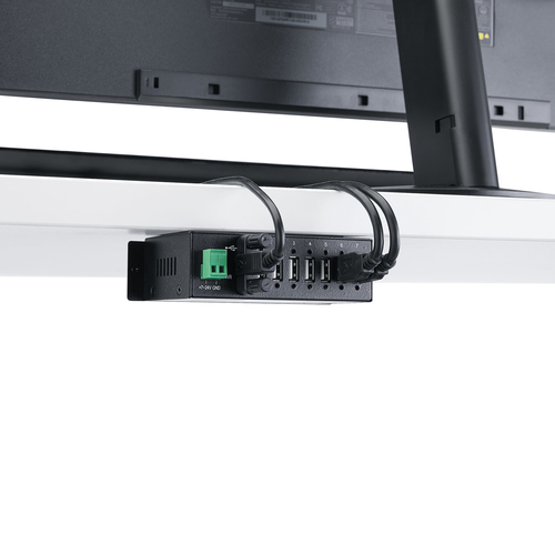 StarTech.com USB 2.0 Hub - 7 Port - Mountable Rugged Industrial - Self Powered USB Hub Sort – billede 5