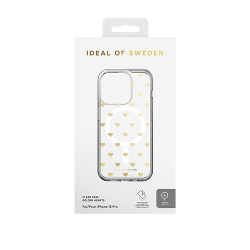 iDeal of Sweden Clear Case MagSafe iPhone 15 Pro Golden Hearts – image 4