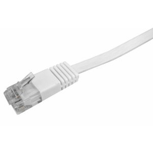 LogiLink - Patchkabel - RJ-45 (han) til RJ-45 (han) - 2 m - UTP - CAT 5e - formet, flad - hvid