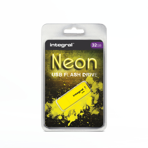 Integral 32GB USB2.0 DRIVE NEON YELLOW – image 7