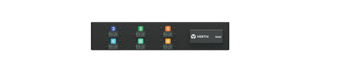 Vertiv U1077 блок распределения питания 24 розетка(и) 2U Черный