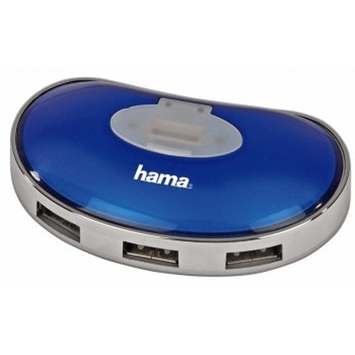 Hama USB 2.0 Hub 1:4, blue