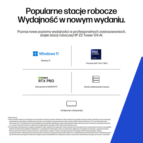 HP Inc. Stacja robocza Z2 Tower G1i U9-285 1TB/32GB/W11P      A40S7ET