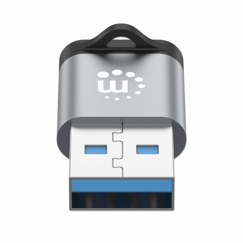 Manhattan 356305 cambiador de género para cable USB-A USB-C Negro, Gris imagen 4