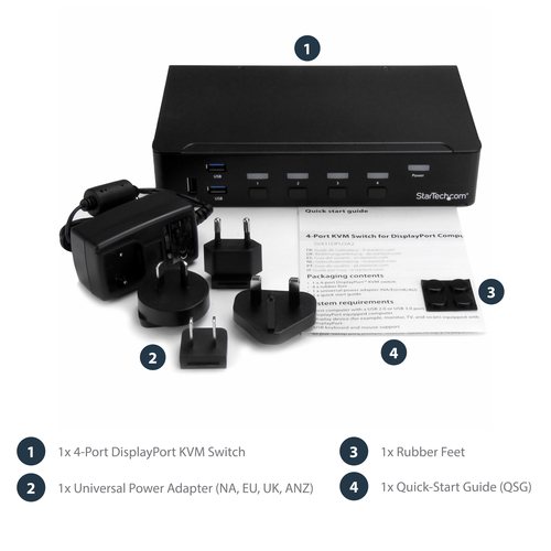 StarTech.com 4-Port DisplayPort KVM Switch - USB 3.0 - 4K – image 9