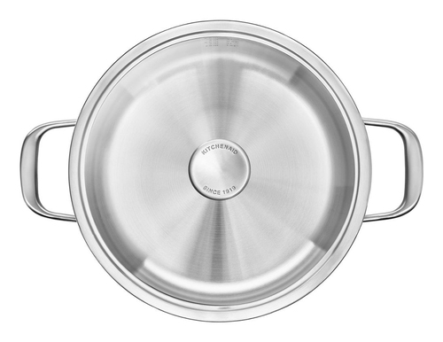 KitchenAid Multi-Ply Stainless Steel Casserole with Lid in Silver Size: 24cm - Silver - image 2