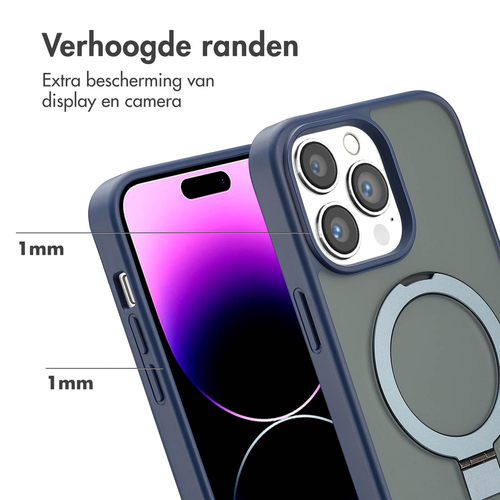 Accezz Ring Stand Backcover met MagSafe iPhone 14 Pro Max - Blue, afbeelding 5