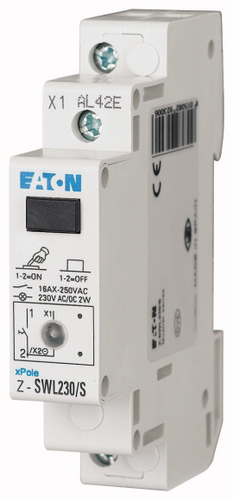 Afbryder med LED Eaton Z-SWL230/S - 230 V AC/DC, 1S, 16 A