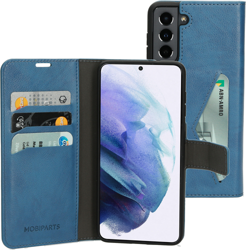 Mobiparts Classic Wallet Case Samsung Galaxy S21 Steel Blue