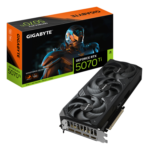 Gigabyte GeForce Rtx 5070 Ti Windforce OC Sff 16G GDDR7 Graphics Card - GV-N507TWF3OC-16GD - image 1