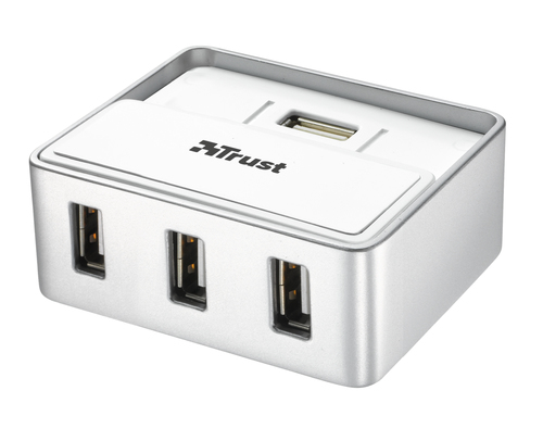 Trust 4 Port USB 2.0 Hub for Mac 480 Mbit/s Valge
