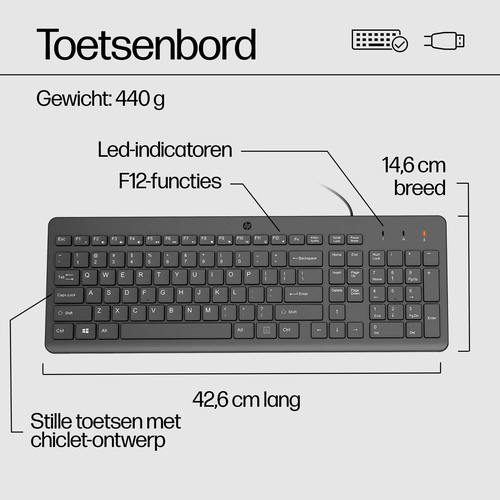 HP 150 - Tastatur  Maus Set - Englisch - Schwarz – Foto 3 von 7