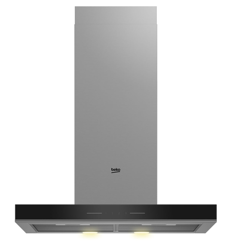 Beko BHCB63640B cooker hood Wall-mounted Black, Grey 627 m³/h
