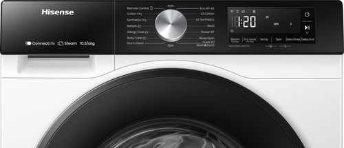 Hisense WD3S1043BW3 10.5kg/6kg 3S Series WiFi-enabled Washer Dryer - White - image 5