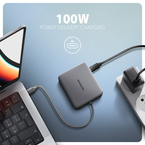 AXAGON SuperSpeed USB-C Hub USB-Hubs - USB 30 - 5 - silber – Foto 5 von 8