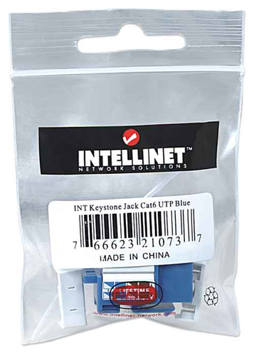 Intellinet JACK RJ45 CAT6 KEYSTONE DE IMPACTO AZUL imagen 2