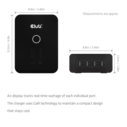 CLUB3D CAC-1933 4-Port USB-C® Charging Station – image 3
