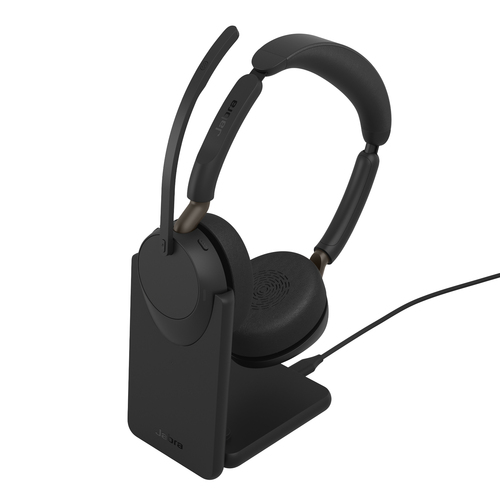Jabra Evolve3 65 UC Stereo Black (USB-A) + Oplaadstandaard - Headset, afbeelding 2