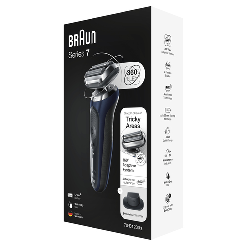 Braun Series 7 70-B1200s Foil shaver Trimmer Blue – image 8