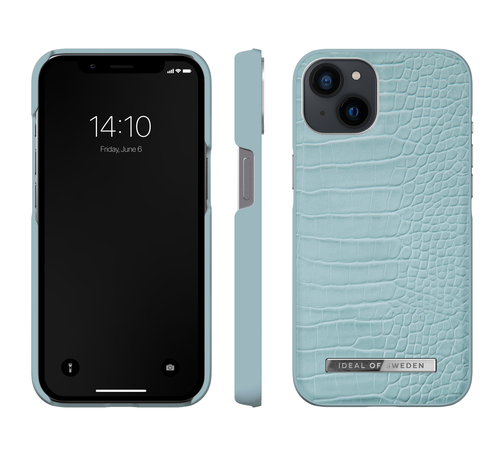 iDeal of Sweden Atelier Case iPhone 13 Soft Blue Croco – image 2