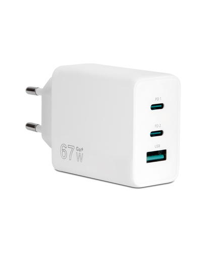CARICATORE 2pt 67W 2TC+1USB CC-367PDCUGW