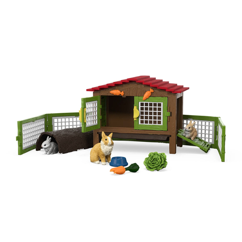 Schleich Farm World - Konijnenhok speelfiguur, afbeelding 4