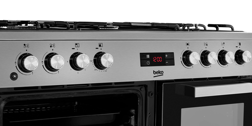 Beko KDVF90X 90cm Double Oven Range Cooker with 5 Burner Gas Hob – image 6