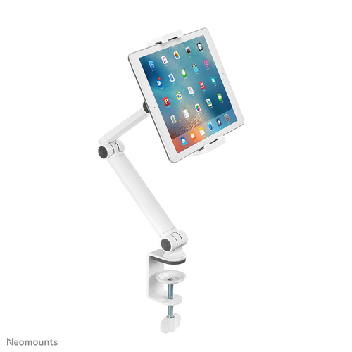 Support de Tablette Neomounts DS15-545WH1 avec Pince de Bureau 4.7-12.9" - Universel - Plein Mouvement – Photo 8 sur 11