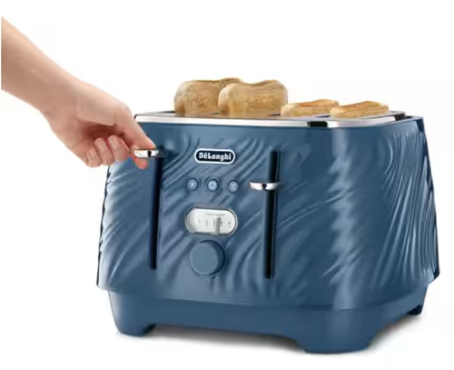 Delonghi Ballerina Seta 4 Slot Toaster Silk Blue - Blue - image 4