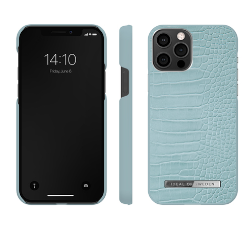 iDeal of Sweden Atelier Case iPhone 12/12P Soft Blue Croco – image 2