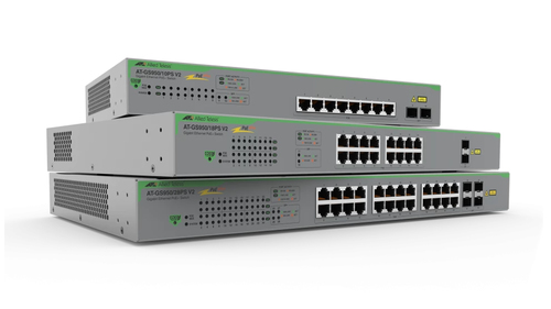 Allied Telesis GS950/18PS-V2 Управляемый Gigabit Ethernet (10/100/1000) Питание по Ethernet (PoE) Серый