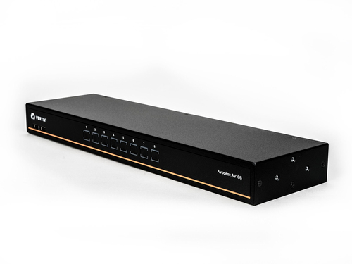 Vertiv Avocent 1x8 KVM switch with USB, w/OSD, push (touch) button switching, keystroke switching, cascade support, internal power supply, includes 8 CBL0170 ca – image 3