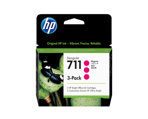 Original HP No. 711 Magenta Ink Cartridge (3 Pack) - image 1