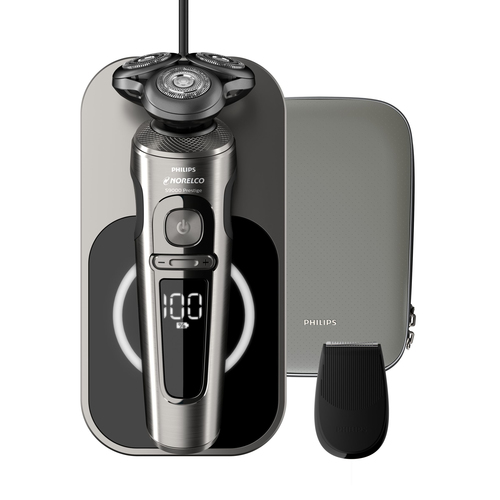 Philips SHAVER Series 9000 SP9860/86 men's shaver Rotation shaver Trimmer Black, Metallic – image 2