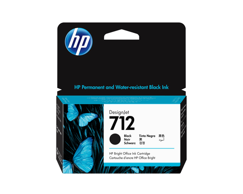 HP 712 DesignJet Ink Cartridge 38-ml Black 3ED70A - image 1