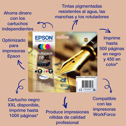 Epson Cartucho De Tinta 16 Xl 6,5 Ml
