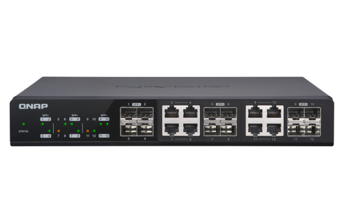 QNAP QSW-M1208-8C сетевой коммутатор Управляемый L2 Черный