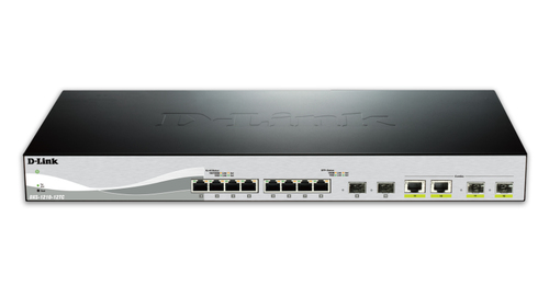 D-Link DXS-1210-12TC/E switch Gestionado L2 10G Ethernet (100/1000/10000) 1U Negro, Plata