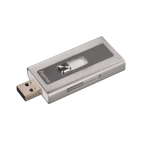Hama MoveData card reader USB 2.0/Lightning Silver