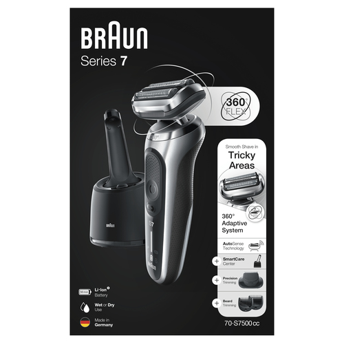 Braun Series 7 70-S7500cc Foil shaver Trimmer Silver – image 7