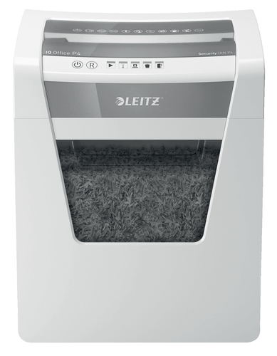 Leitz IQ Home Office P4 Papierversnipperaar Cross cut 4 x 40 mm 23 l Aantal bladen (max.): 5 vellen Veiligheidsniveau 4 Ook geschikt voor Nietjes, Paperclips – Foto 4 van 10