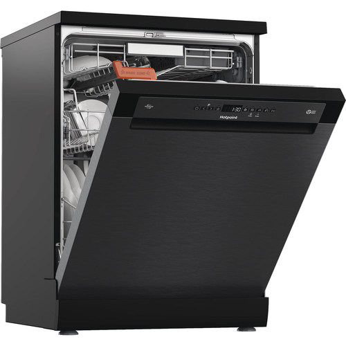 Hotpoint H8F HP51BS UK Full Size Dishwasher - Black Steel - B Rated, Black - image 2
