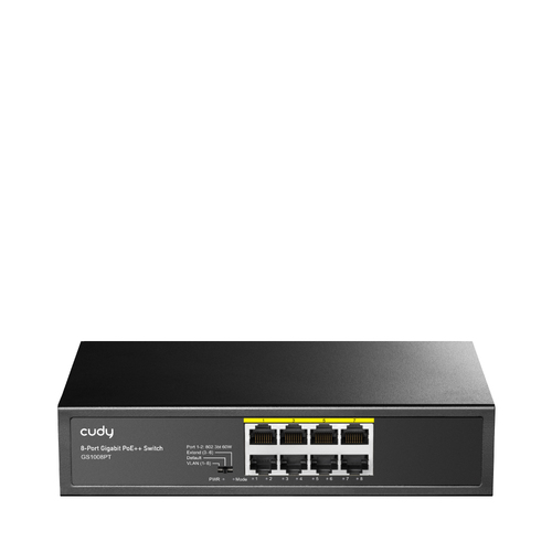 Cudy GS1008PT network switch Gigabit Ethernet (10/100/1000) Power over Ethernet (PoE) Black