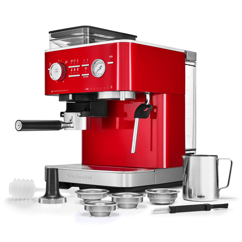 KitchenAid Semi Automatic Espresso Machine with Burr Grinder Candy Apple - image 7