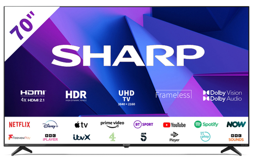 Sharp 70FN2KA TV 177.8 cm (70") 4K Ultra HD Smart TV Wi-Fi Black – image 1