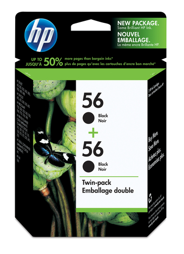 HP 56 Black Inkjet, 2-pack