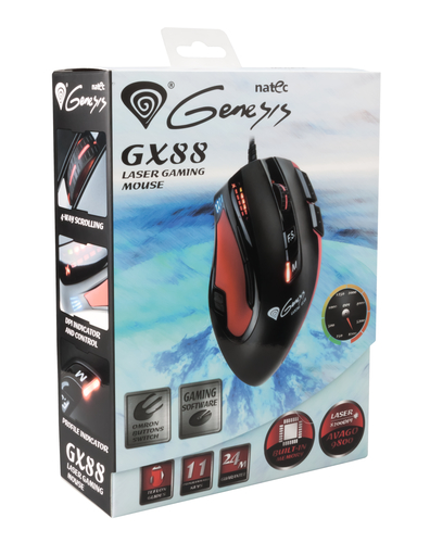 GENESIS GX88 mouse Gaming Right-hand USB Type-A Laser 8200 DPI – image 4